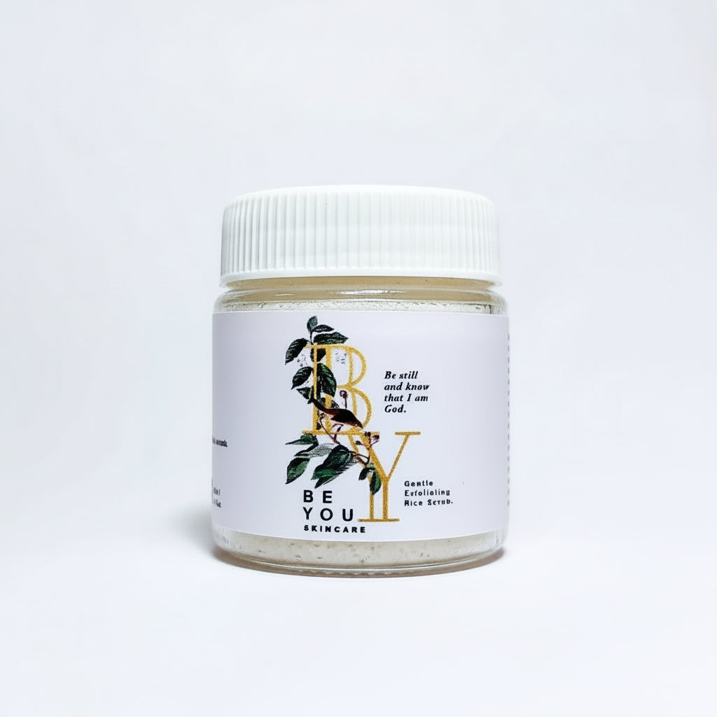 Be You Skincare exfoliating rice scrub